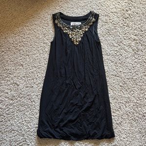Women’s Chelsea & Violet black sleeveless dress silver sz S